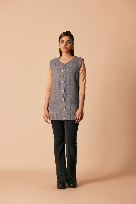 Ellena - Round Neck Cardigan Sweater