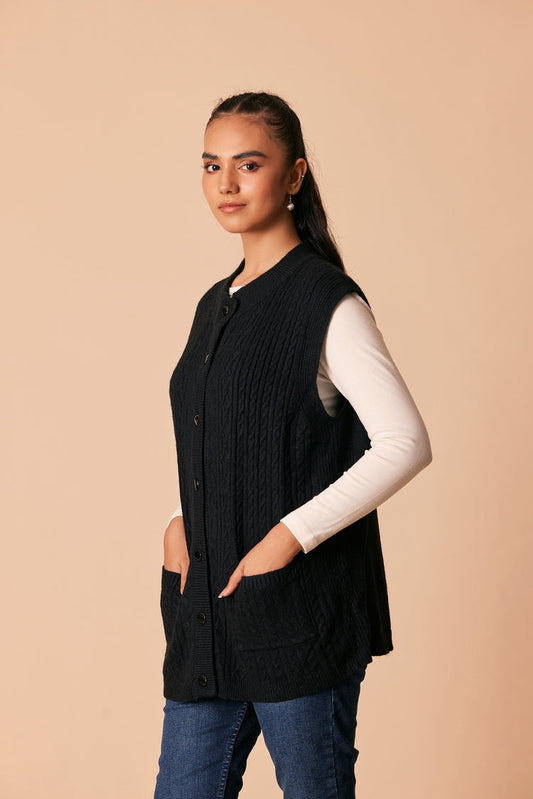 Ellena - Round Neck Cardigan Sweater