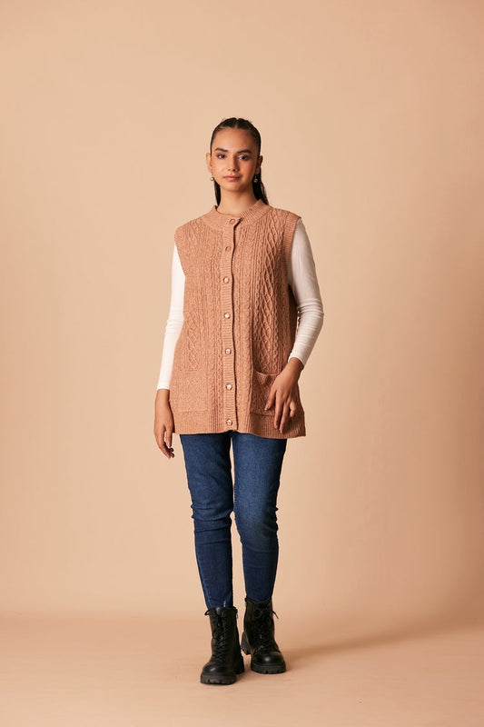 Ellena - Round Neck Cardigan Sweater
