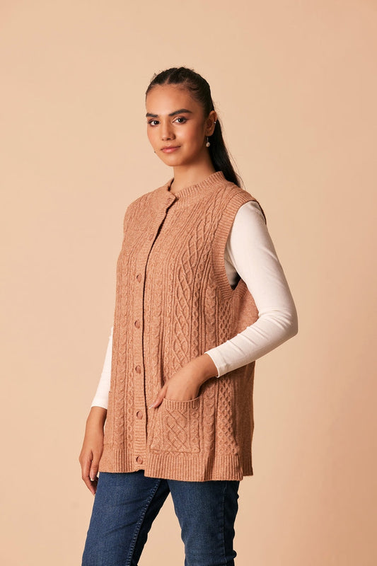 Ellena - Round Neck Cardigan Sweater