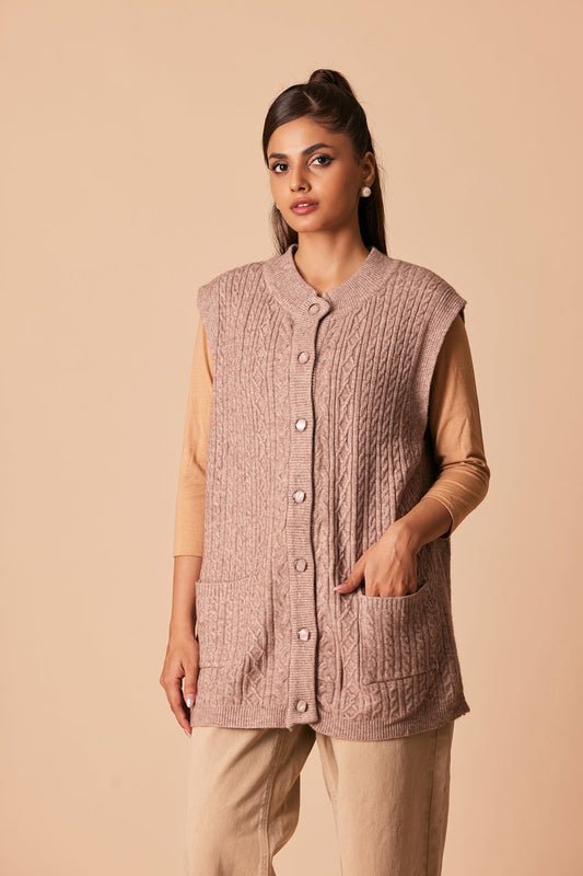 Ellena - Round Neck Cardigan Sweater