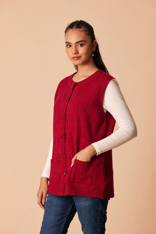 Ellena - Round Neck Cardigan Sweater