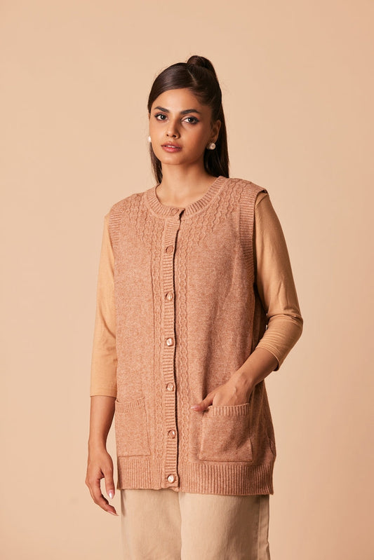 Ellena - Round Neck Cardigan Sweater