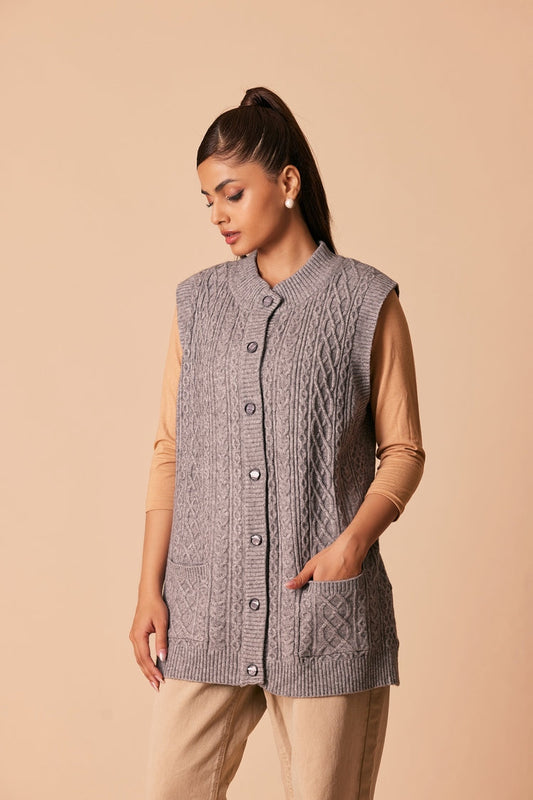 Ellena - Round Neck Cardigan Sweater