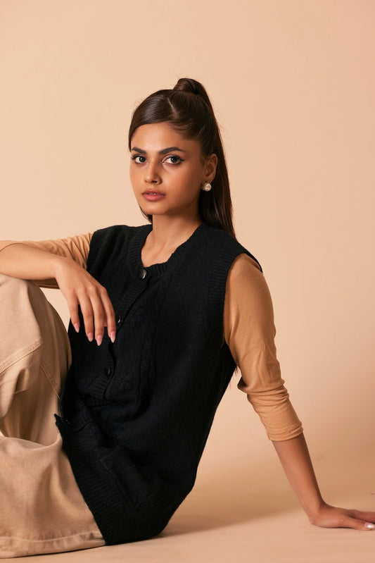 Ellena - Round Neck Cardigan Sweater