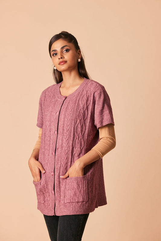 Ellena - Round Neck Cardigan Sweater