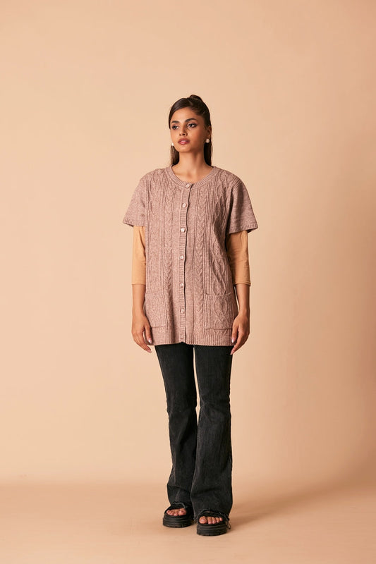 Ellena - Round Neck Cardigan Sweater
