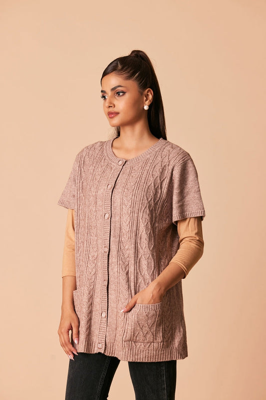 Ellena - Round Neck Cardigan Sweater