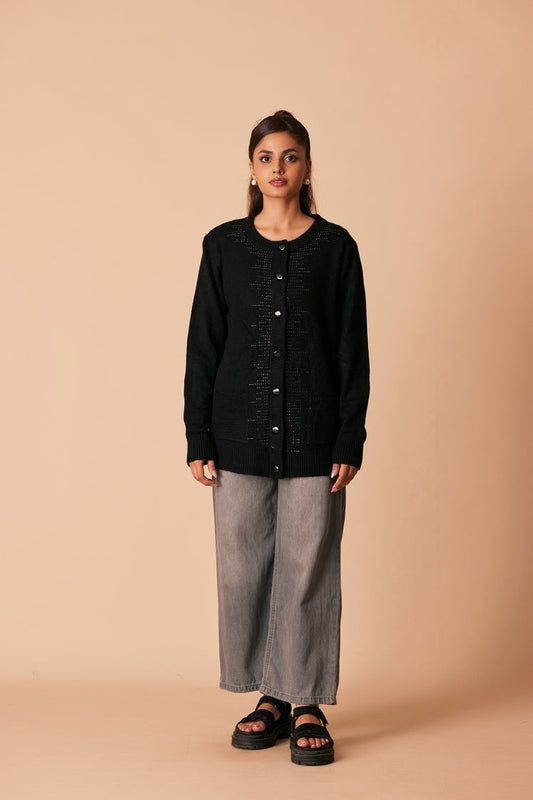 Ellena - Round Neck Cardigan Sweater