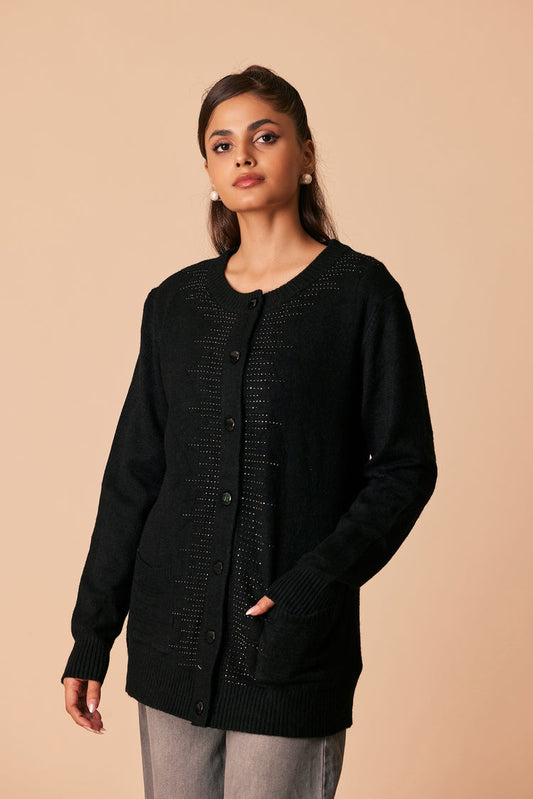 Ellena - Round Neck Cardigan Sweater