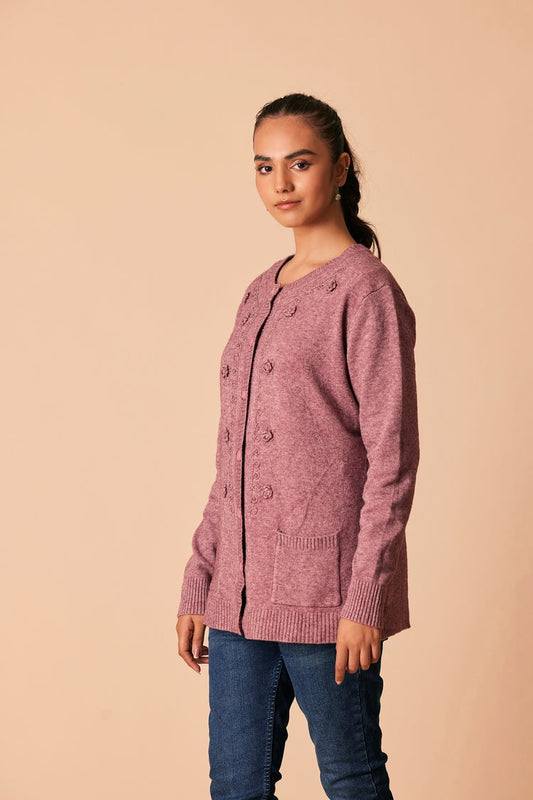 Ellena - Round Neck Cardigan Sweater
