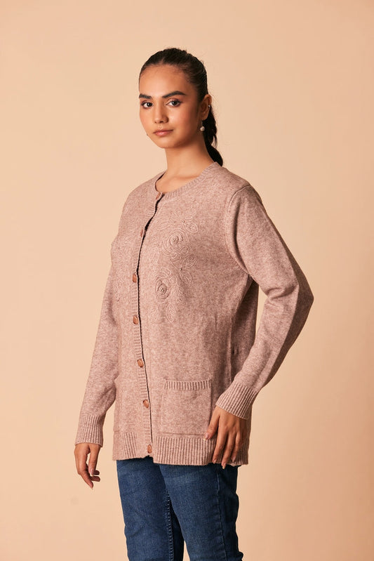 Ellena - Round Neck Cardigan Sweater