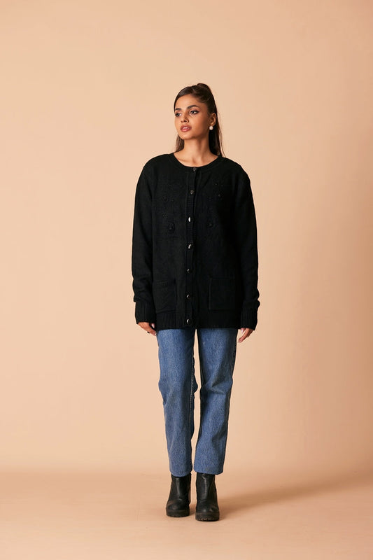 Ellena - Round Neck Cardigan Sweater