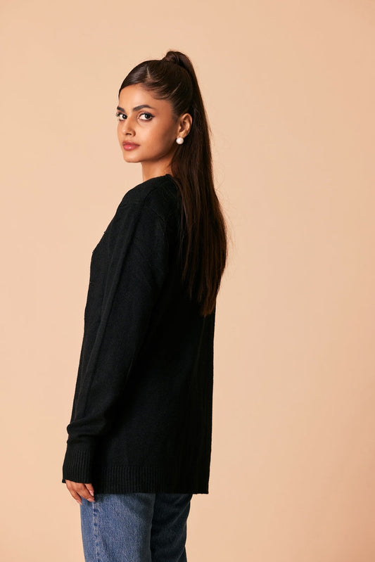Ellena - Round Neck Cardigan Sweater