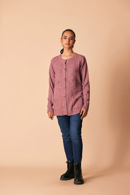 Ellena - Round Neck Cardigan Sweater