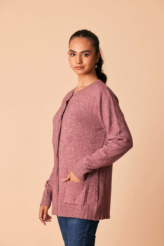 Ellena - Round Neck Cardigan Sweater
