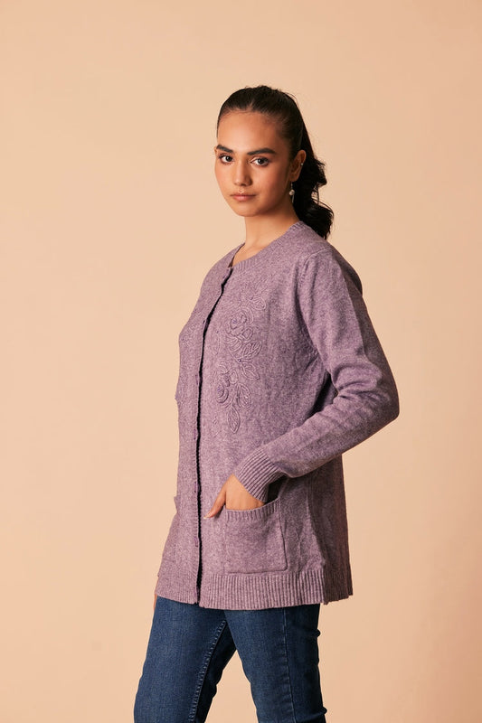 Ellena - Round Neck Cardigan Sweater