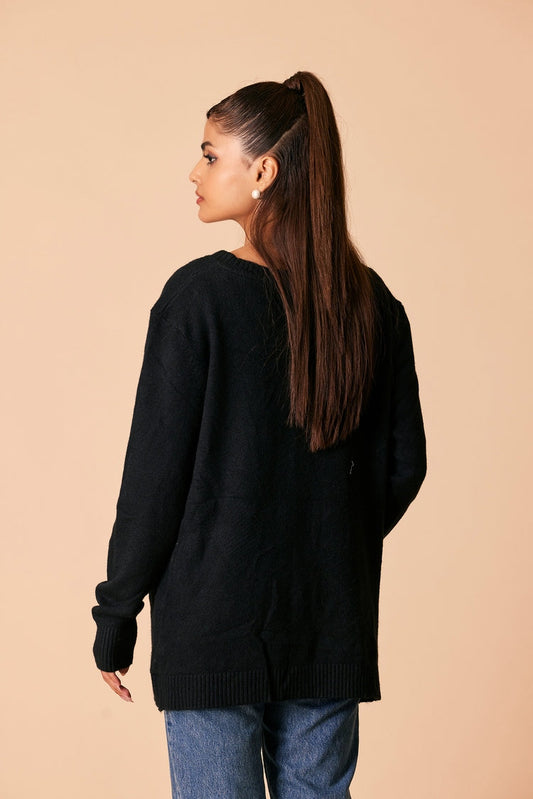 Ellena - Round Neck Cardigan Sweater