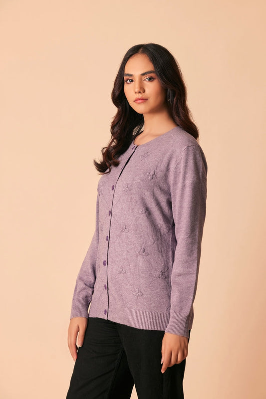 Ellena - Round Neck Cardigan Sweater
