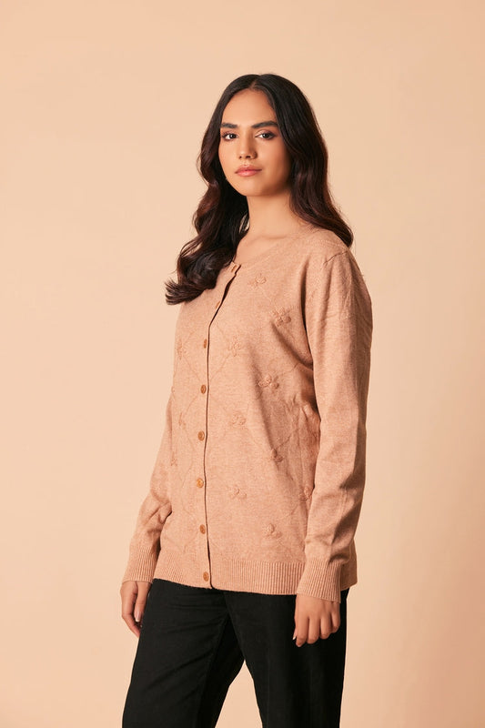 Ellena - Round Neck Cardigan Sweater