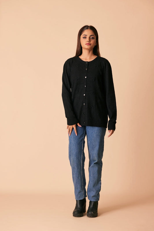 Ellena - Round Neck Cardigan Sweater