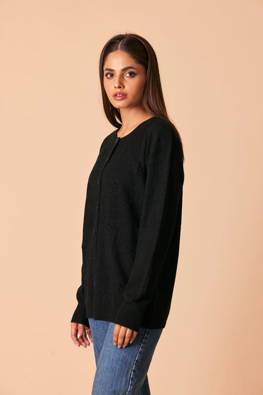 Ellena - Round Neck Cardigan Sweater