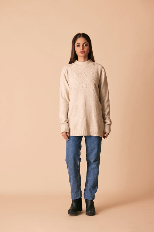 Ellena - Round Neck Pullover Sweater