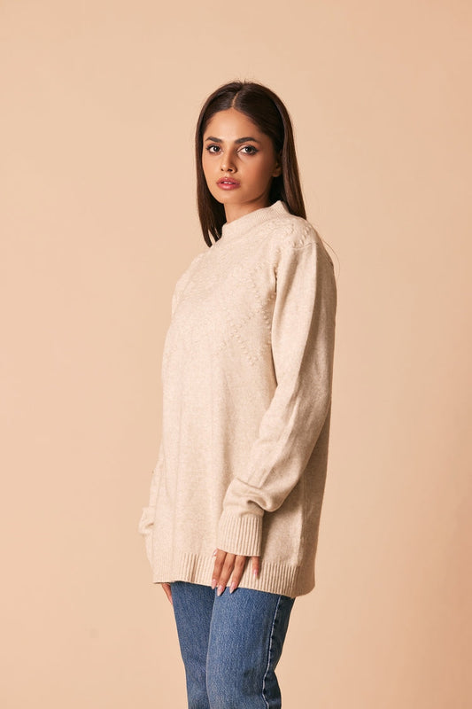 Ellena - Round Neck Pullover Sweater