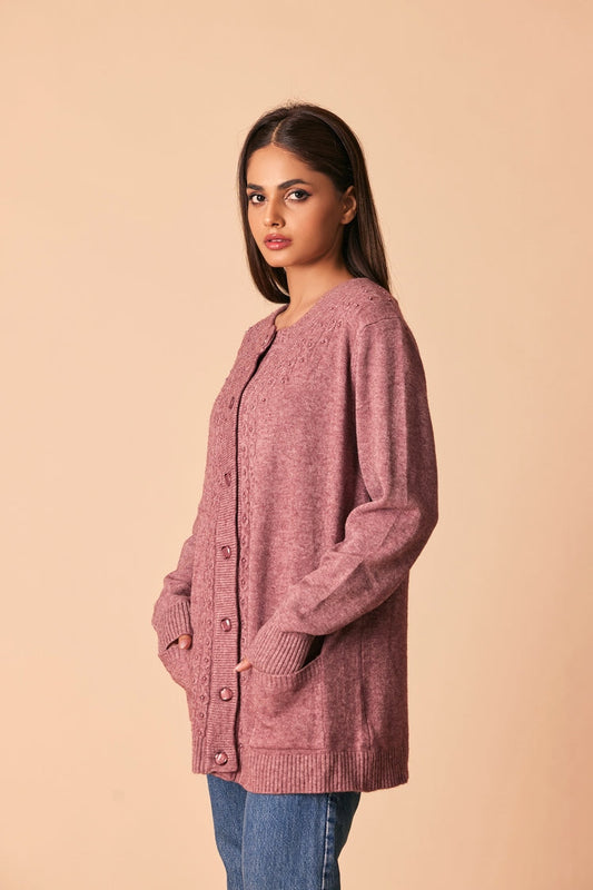 Ellena - Round Neck Cardigan Sweater