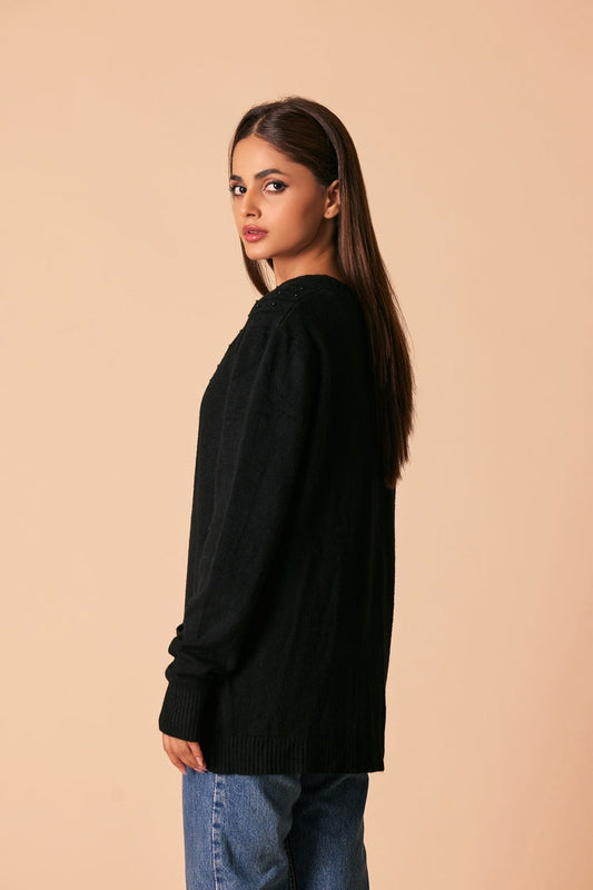 Ellena - Round Neck Cardigan Sweater