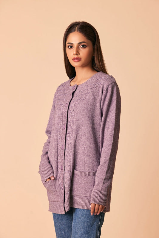 Ellena - Round Neck Cardigan Sweater