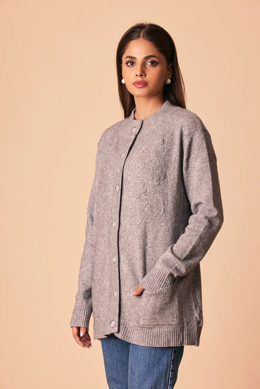 Ellena - Round Neck Cardigan Sweater