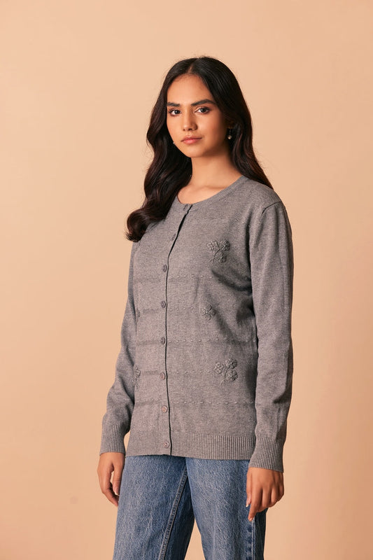 Ellena - Round Neck Cardigan Sweater