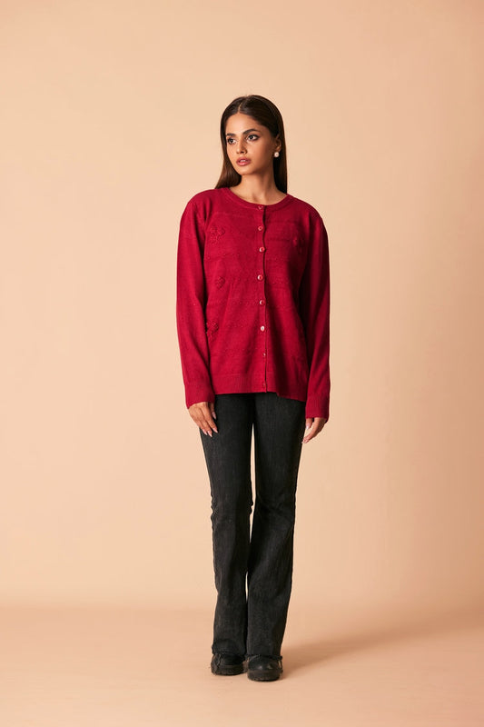 Ellena - Round Neck Cardigan Sweater