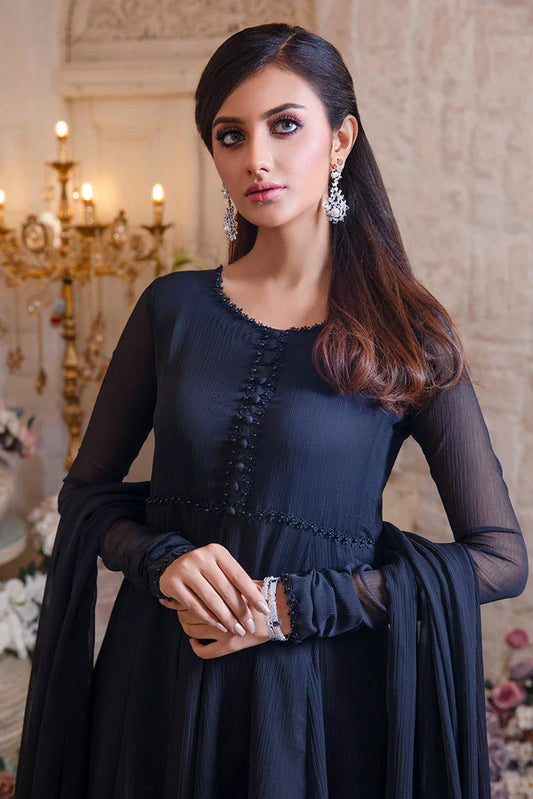 Asma & Sidra - Kalidaar Frocks - Shama (Plain Chiffon Frock)