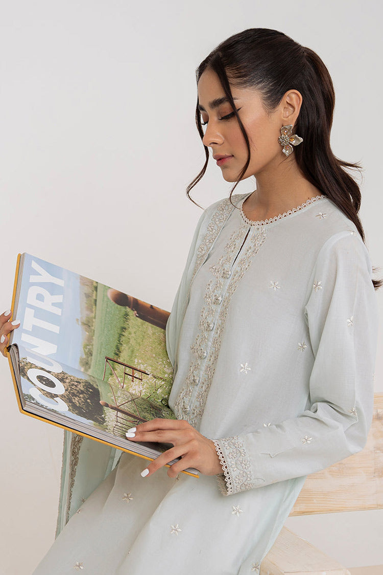 Picture of Cross Stitch - Basic Pret Collection - Powder Blue - Available at Raja Sahib