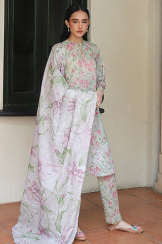 Picture of Cross Stitch - Prints Daily Lawn Collection - Olive Aura - Available at Raja Sahib