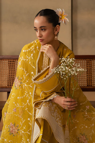 Picture of Cross Stitch - Mahiri Unstitched Embroidered Collection Vol 3 - Ceylon Yellow - Available at Raja Sahib