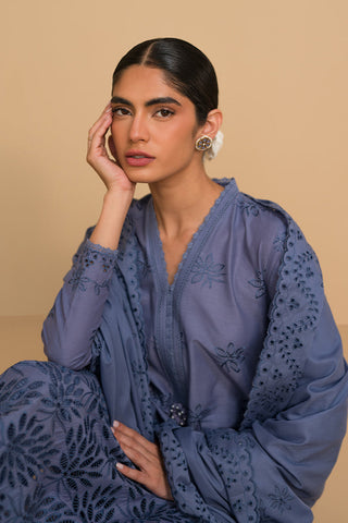 Chikankari Lawn Edit Vol 2 - Blue Fern