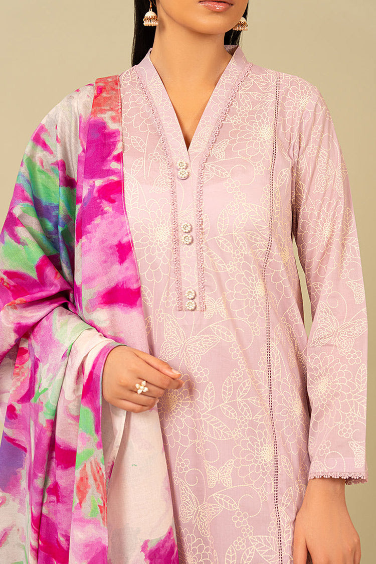 Picture of Cross Stitch - Daily Wear Unstitched Lawn Collection - Floret Dust - Available at Raja Sahib