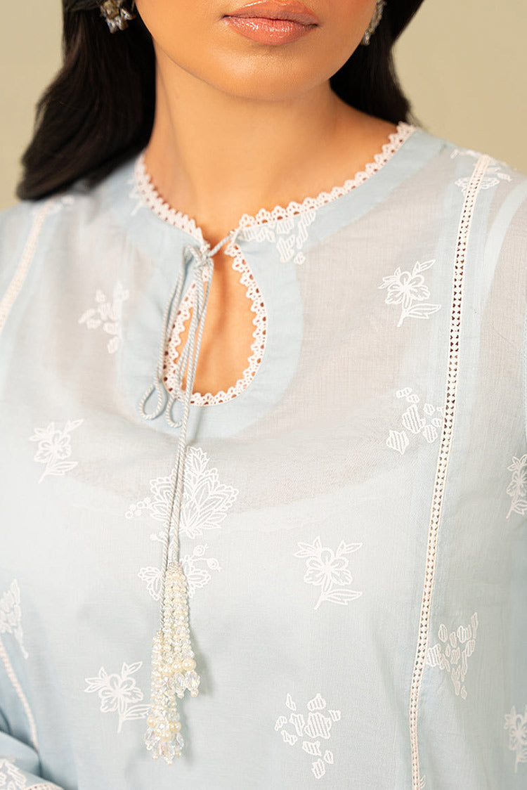 Picture of Cross Stitch - Daily Wear Unstitched Lawn Collection - Sterling Blue - Available at Raja Sahib