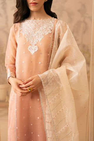 Picture of Cross Stitch - Luxe Atelier Unstitched Collection - Coral Cascade - Available at Raja Sahib