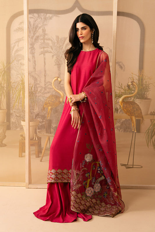 Picture of Cross Stitch - Luxe Atelier Unstitched Collection - Rosy Twilight - Available at Raja Sahib