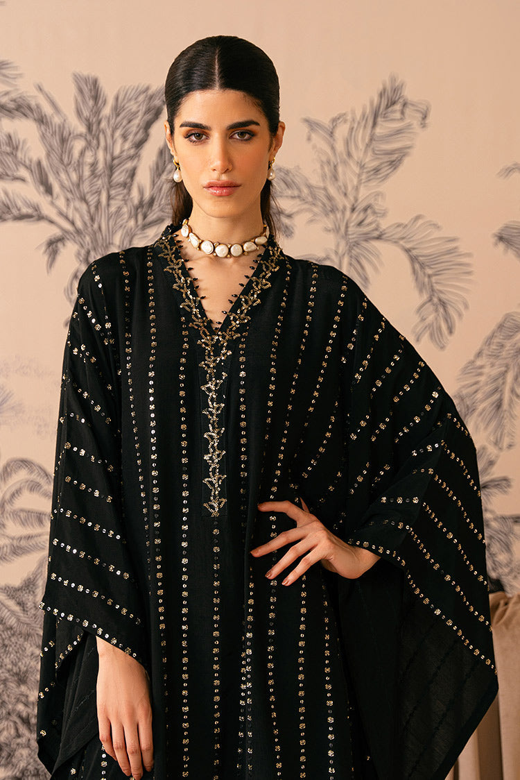 Picture of Cross Stitch - Luxe Atelier Unstitched Collection - Mystic Raven - Available at Raja Sahib