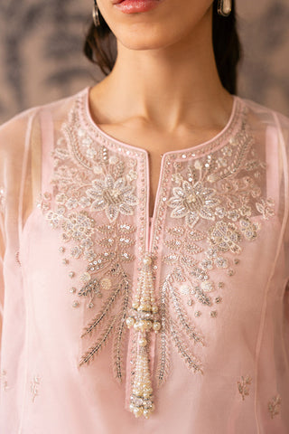 Picture of Cross Stitch - Luxe Atelier Unstitched Collection - Pink Bliss - Available at Raja Sahib