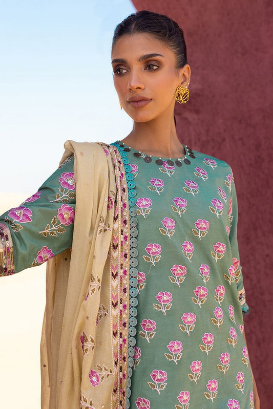 Picture of Cross Stitch - Eid Lawn Edit 2 - Chartreuse Gold - Available at Raja Sahib