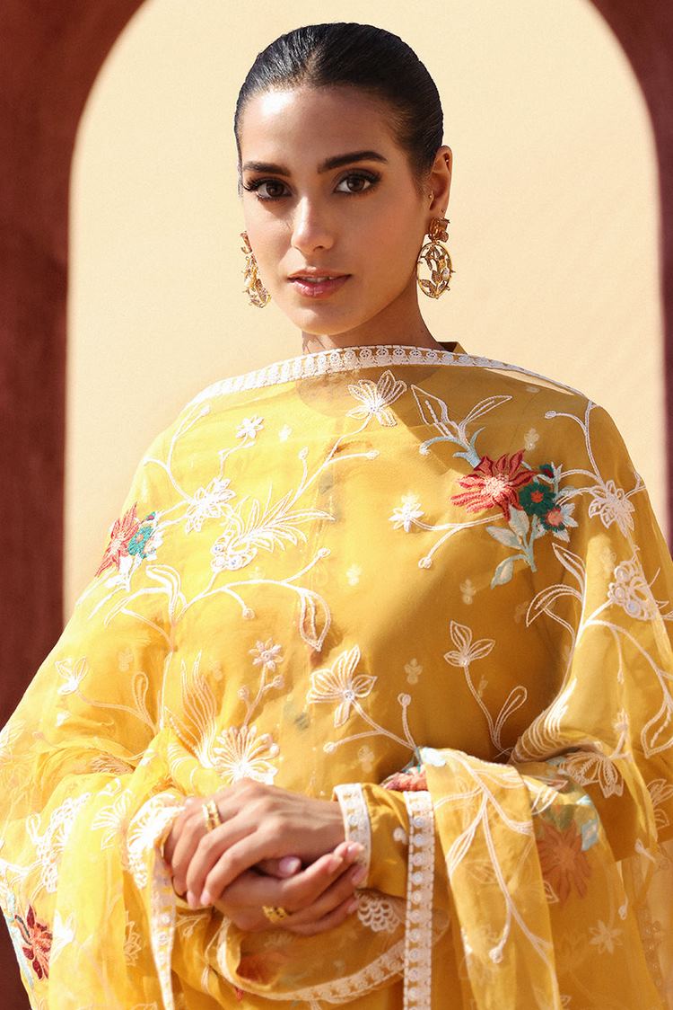 Picture of Cross Stitch - Eid Lawn Edit 2 - Maize Ochre - Available at Raja Sahib