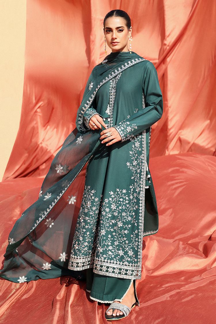 Picture of Cross Stitch - Eid Lawn Edit 2 - Pine Cerulean - Available at Raja Sahib