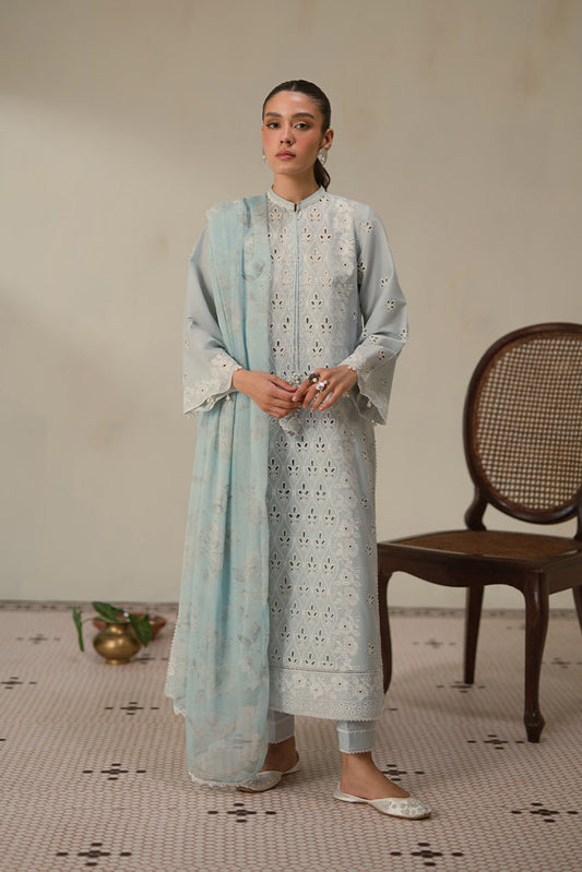 Picture of Cross Stitch - Unstitched Chikankari Collection - Blue Flair - Available at Raja Sahib