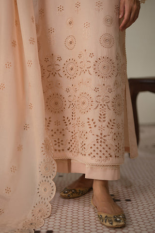 Cross Stitch - Unstitched Chikankari Collection - Pearled Ivory